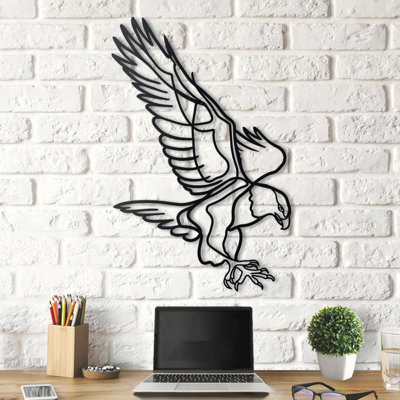 Aquila Eagle, art mural en métal - Décoration de bureau et de salon