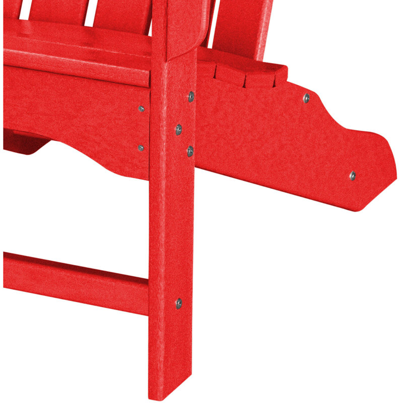 Galaviz Outdoor Adirondack Chair, Sunset Red