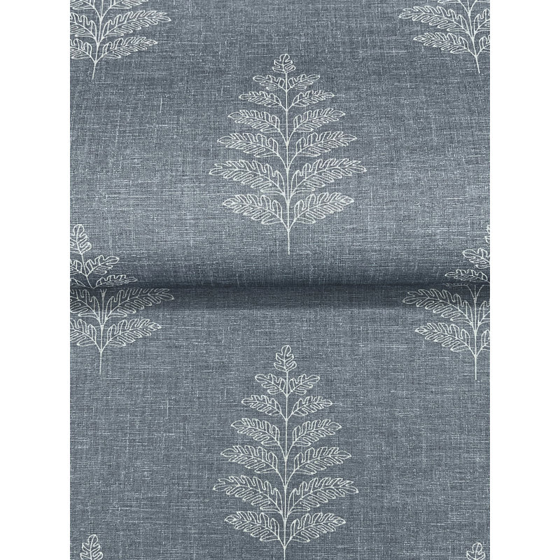 Papier peint Frond Denim Leaf, Blue