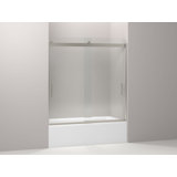 Levity 59.63" H Bypass Semi-Frameless Tub Door with CleanCoat® Technology