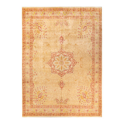 Keenan One-of-a-Kind 9' 1" X 12' 8" 2000s Wool Area Rug in Yellow