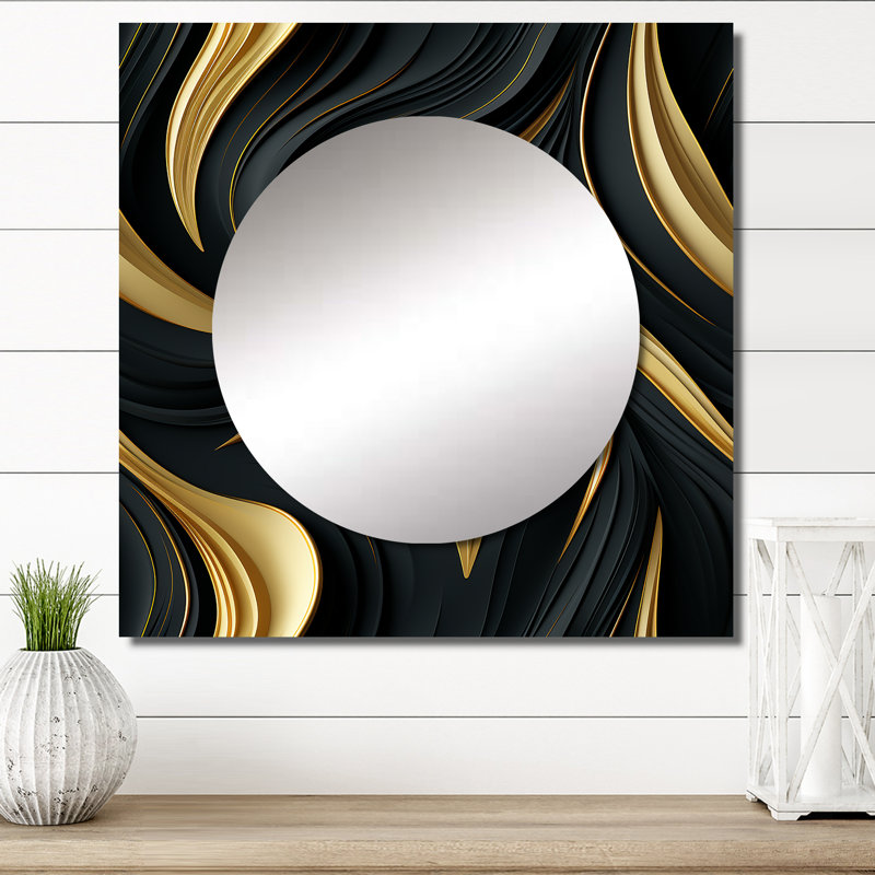 Vrushti - Miroir mural décoratif bohémien et éclectique pour chambre à coucher, 29 po x 29 po