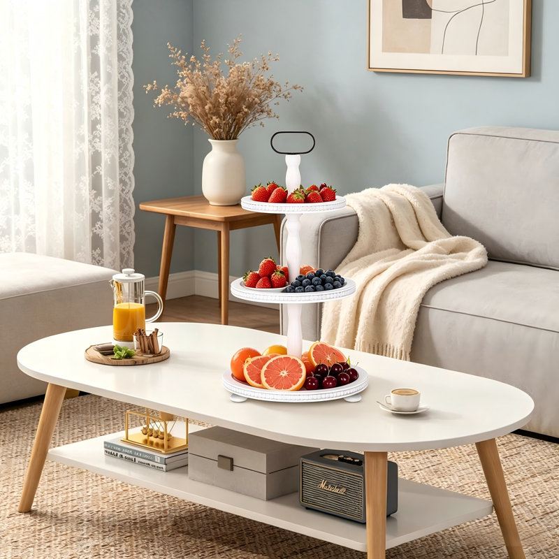 3-tier Wooden Fruit Plate Stand