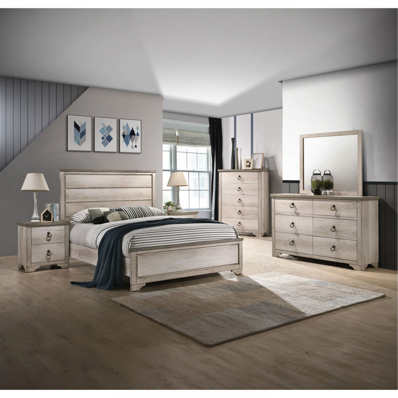 Commode et commode en bois flotté vieilli 1pc