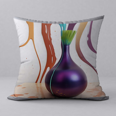 Abstract Reversible Throw Pillow