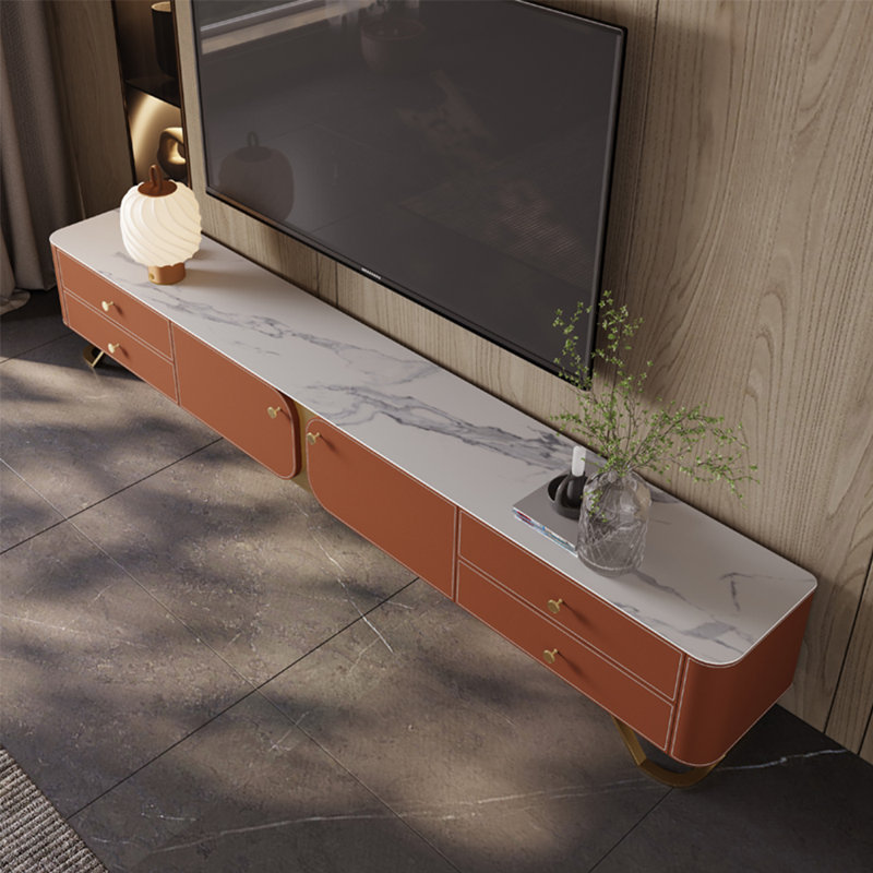 Meuble télé moderne et luxueux, 70.87", Orange