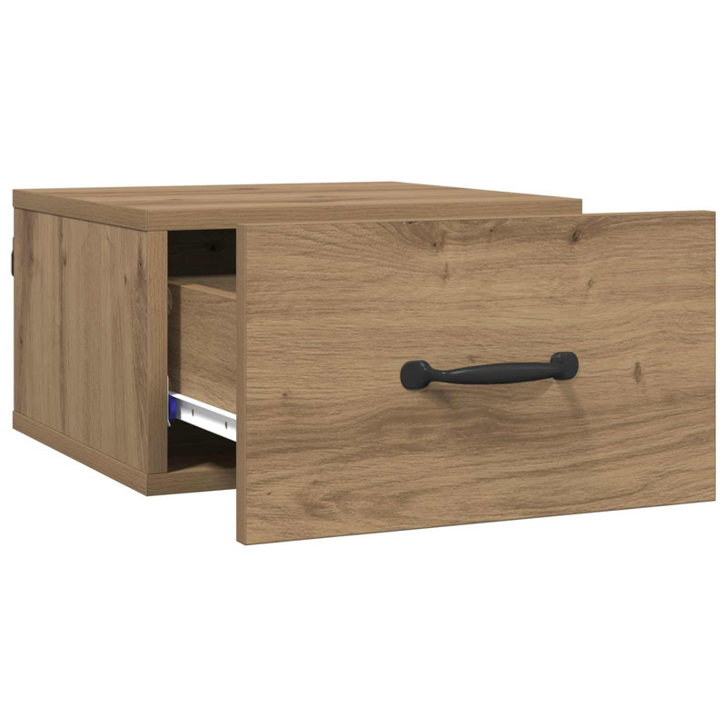 35 cm W Bedside Table, Artisian Oak