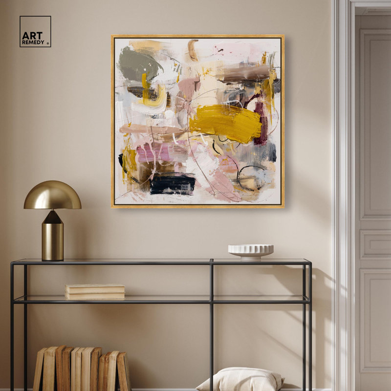 «Expressive Canvas I», reproduction d'art sur toile par Art Remedy, cadre doré, 30 x 30, H 31 po x l 31 po, Cadre doré
