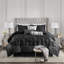 Ensemble d'édredon capitonné 7 pièces grand noir-117517653-117517652