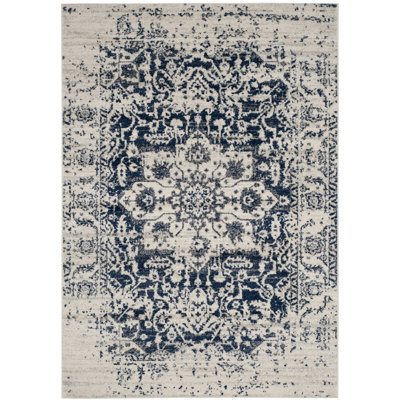 Leyva Looped/Hooked Cream/Navy Rug