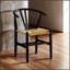 Ensemble de 2 chaises d'appoint de style Mid-Century moderne avec structure en bois d'hévéa et dossier incurvé pour un repas confortable