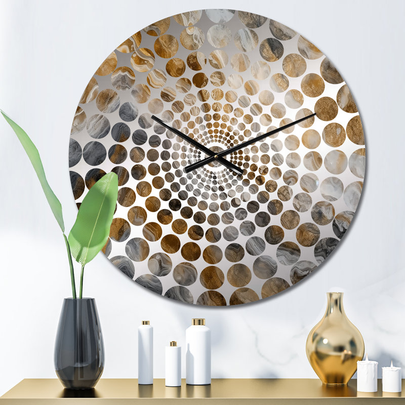 Mulbah - Abstract Marble Wall Clock, Small