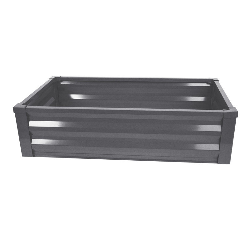 Alison Metal Raised Garden Bed, Gray