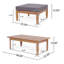 Ensemble de repose-pieds et table basse Mid-Century