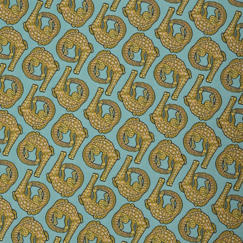 Croco Jacquard Fabric, Persimmon