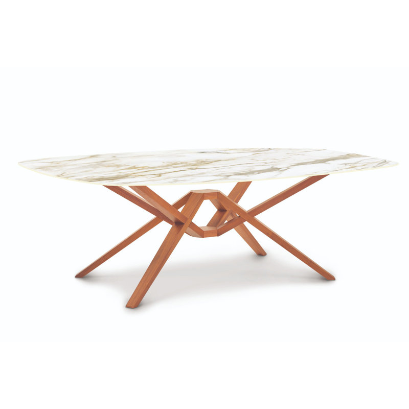 Table de salle à manger Exeter, Blanc, Cerisier d'automne, H 30 po x L 72 po x l 42 po