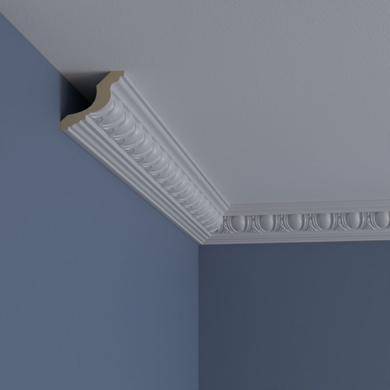 Primed Polyurethane Egg & Dart Crown Moulding 94.5"