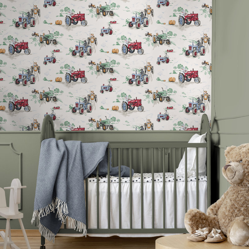 Cath Kidston Tractor Multi Wallpaper