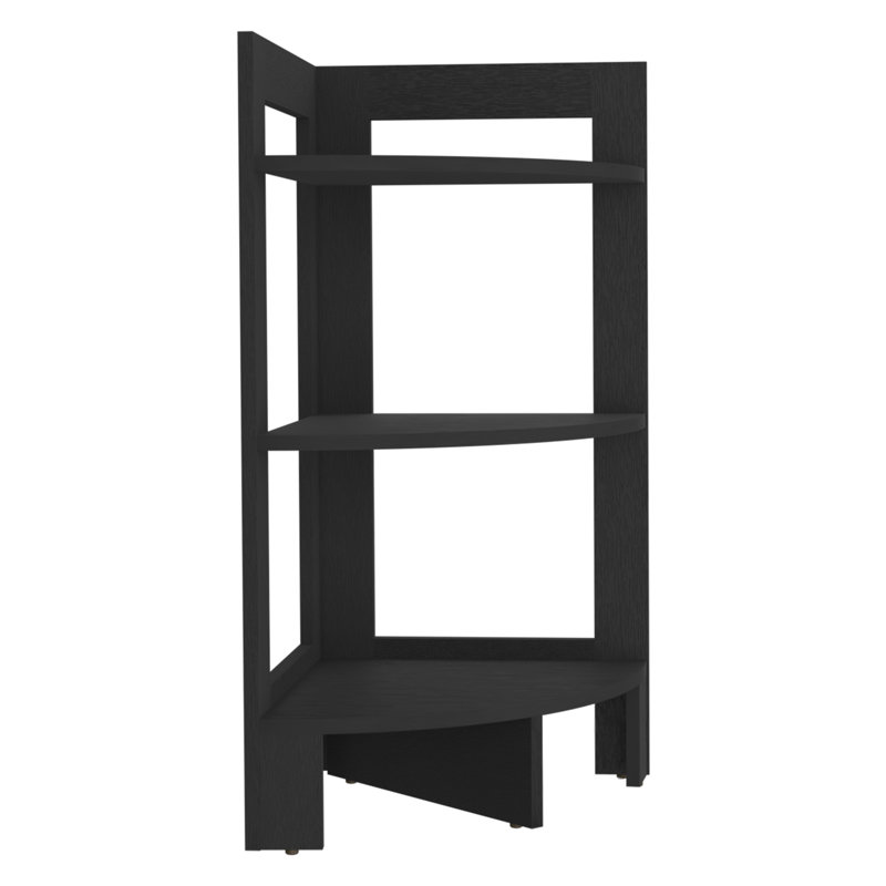 Schambach Corner Side Table, Black