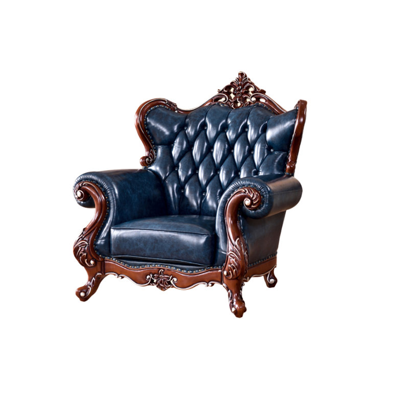 Fauteuil luxueux en cuir de vache de 46,46 po de largeur