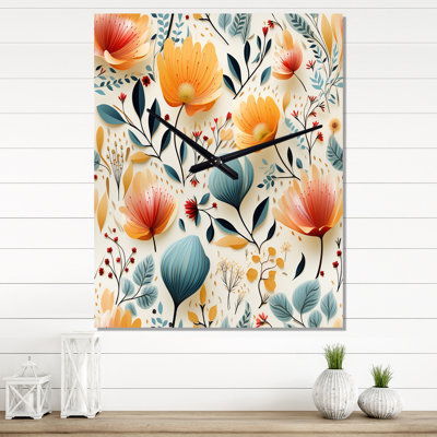 Très grandes horloges murales Botanical Pastel