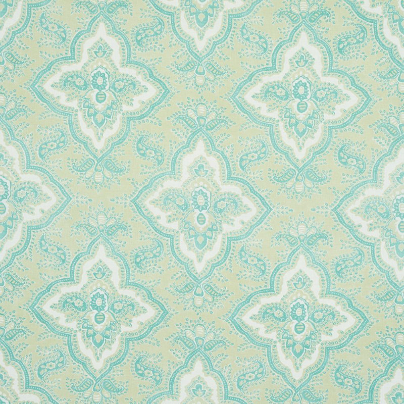 Amalia Medallion Handmade Print Fabric, Mineral