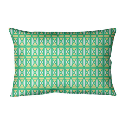 Coussin lombaire géométrique en coton Katelyn Elizabeth