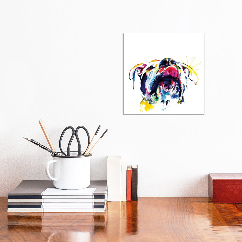 Smile by Weekday Best - Painting on Canvas, 30.48 cm H x 30.48 cm W, Wrapped Canvas