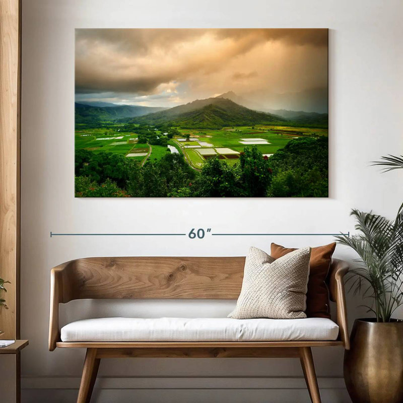 Alvord Hanalei Valley Fields, 34" H x 51" W