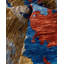 Tapis moderne fait à la main de conception unique - bleu, 9 pi 0 po x 12 pi 0 po