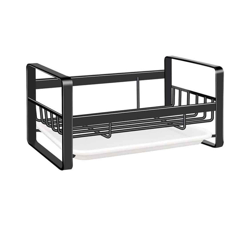 Black Stainless Steel Kitchen Sink Caddy Organizer
