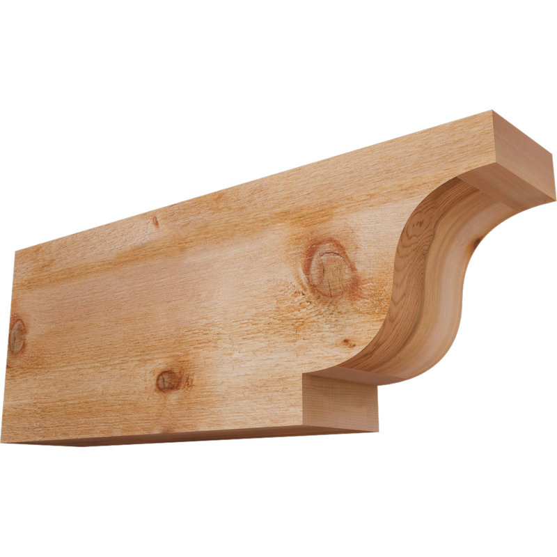 Queue de chevron Newport, Cèdre rouge de l'Ouest, 12" H x 32" W x 6" D