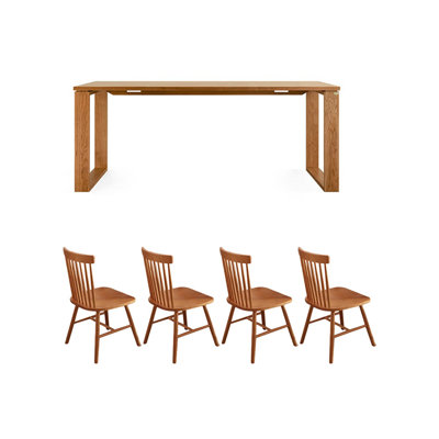 Retro and elegant solid wood table set