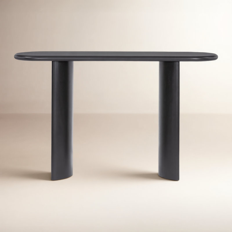 Paden 51'' W Solid Wood Console Table, Aged Black
