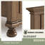 Grand lit en bois massif de 65 po de hauteur avec pieds romains, brun clair-1385690267-1397817800