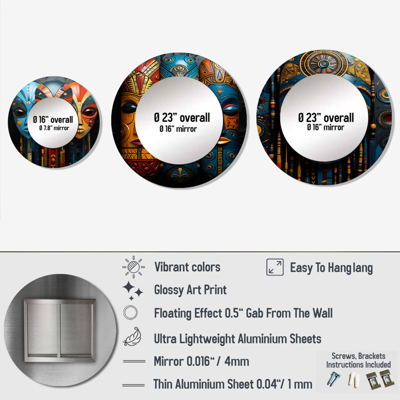 Lolar Metal Round Mirror