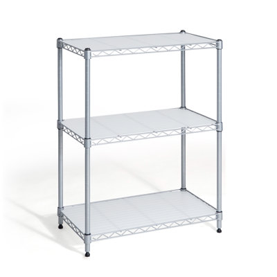 CAPHAUS Kuralay NSF Adjustable Shelf Wire Shelving Unit w/Liner, 3-Tier No Wheels W/Liners