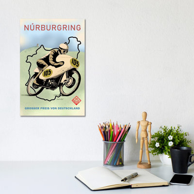 Nurburgring Motor Racing 1949 1 Piece Wall Art on Canvas