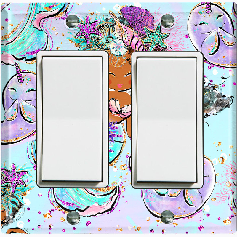 Patterned 2 - Gang Rocker Standard Wall Plate