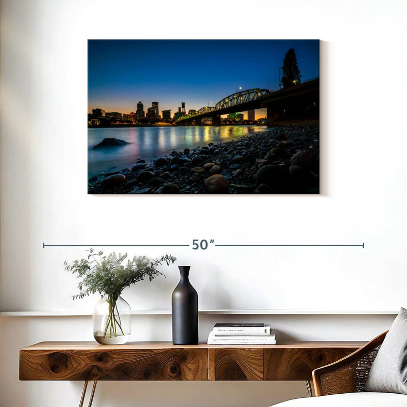 Sireci Portland Skyline Night, 24" H x 36" W