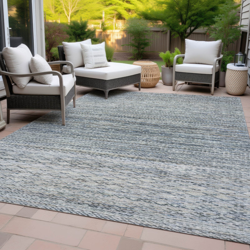 Machine Washable Indoor/Outdoor Amanda ACN2150 Striped Rug, Rectangle 2'6" x 3'10"