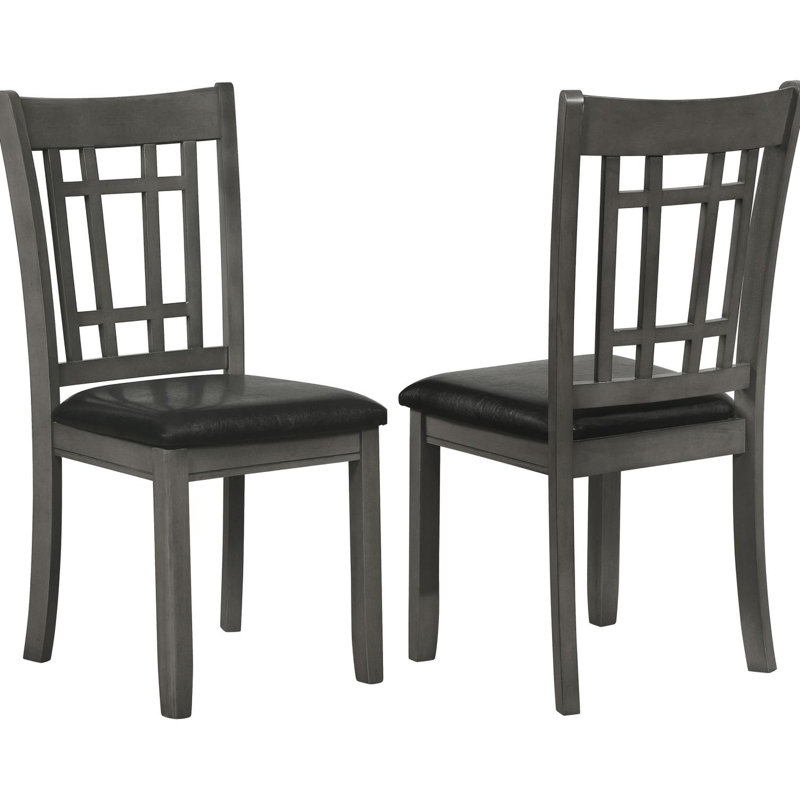 Deux chaises d'appoint - gris et noir, siège en mousse confortable pour la détente gris avec coussin à dossier ouvert
