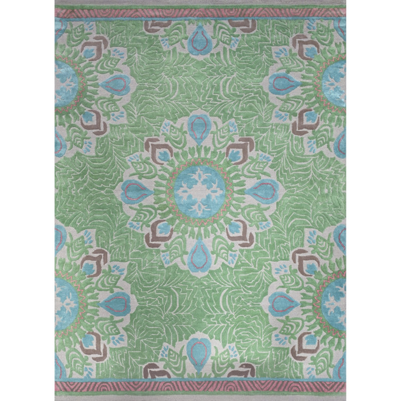 Oasis Hand-Tufted New Zealand Wool Multicolor Area Rug, Rectangle 8' x 11'