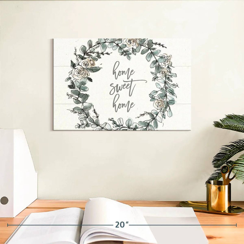 Tergel Modern Farmhouse Home Sweet Home, H 8 po x l 12 po