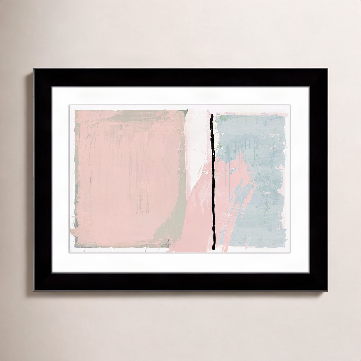 Pastel Opulance Print, 18.5" H x 24.5" W x 1.25" D, Black Cube Picture Framed, White