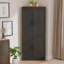 Armoire de rangement de coin de 31 po de largeur avec placage en bois massif (ensemble de 2)-1268302955-1271325364-1271325365