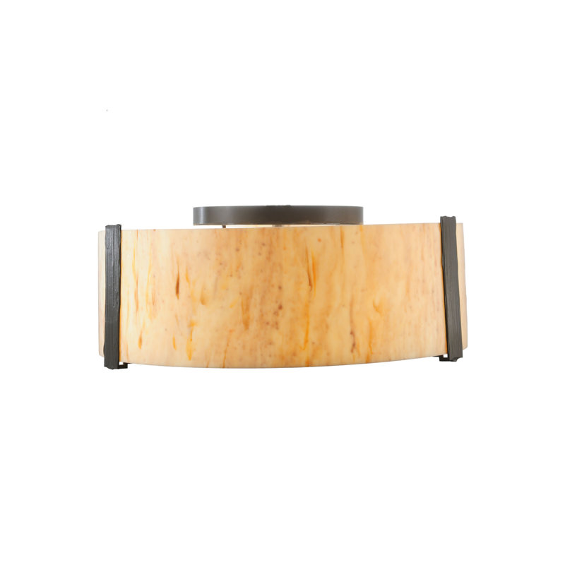 Timeless Bronze and Glass 24" Indoor/Outdoor Flush Mount Light