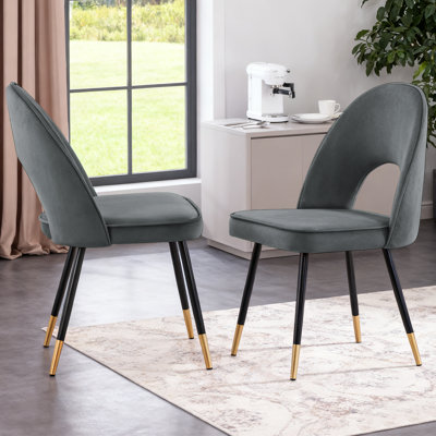 Lemelle Velvet Upholstered Dining Chairs