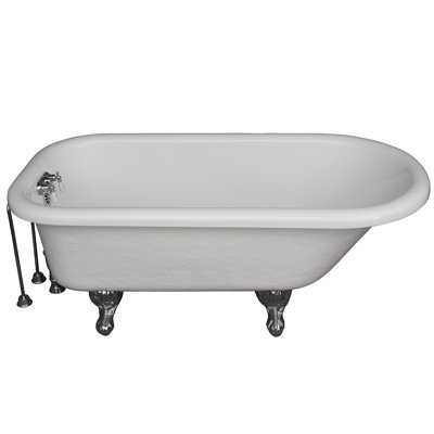 67 " L x 29.5 " W Freestanding and Mounting / Installation Required Soaking Acrylic Bathtub with Faucet