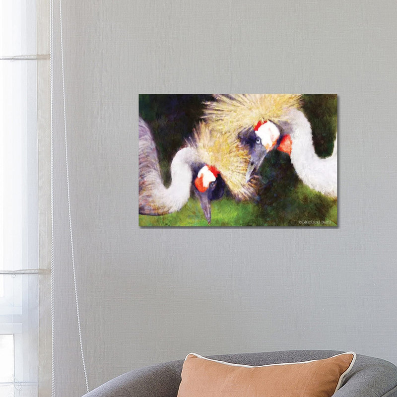 Two Cranes by Bluebird Barn - Wrapped Canvas Print, 66.04 cm H x 45.72 cm W x 1.91 cm D